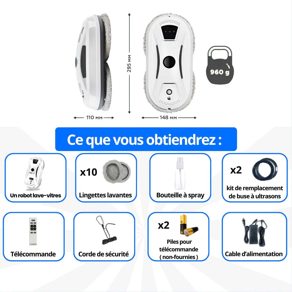 Robot Lave Vitres Professionnel